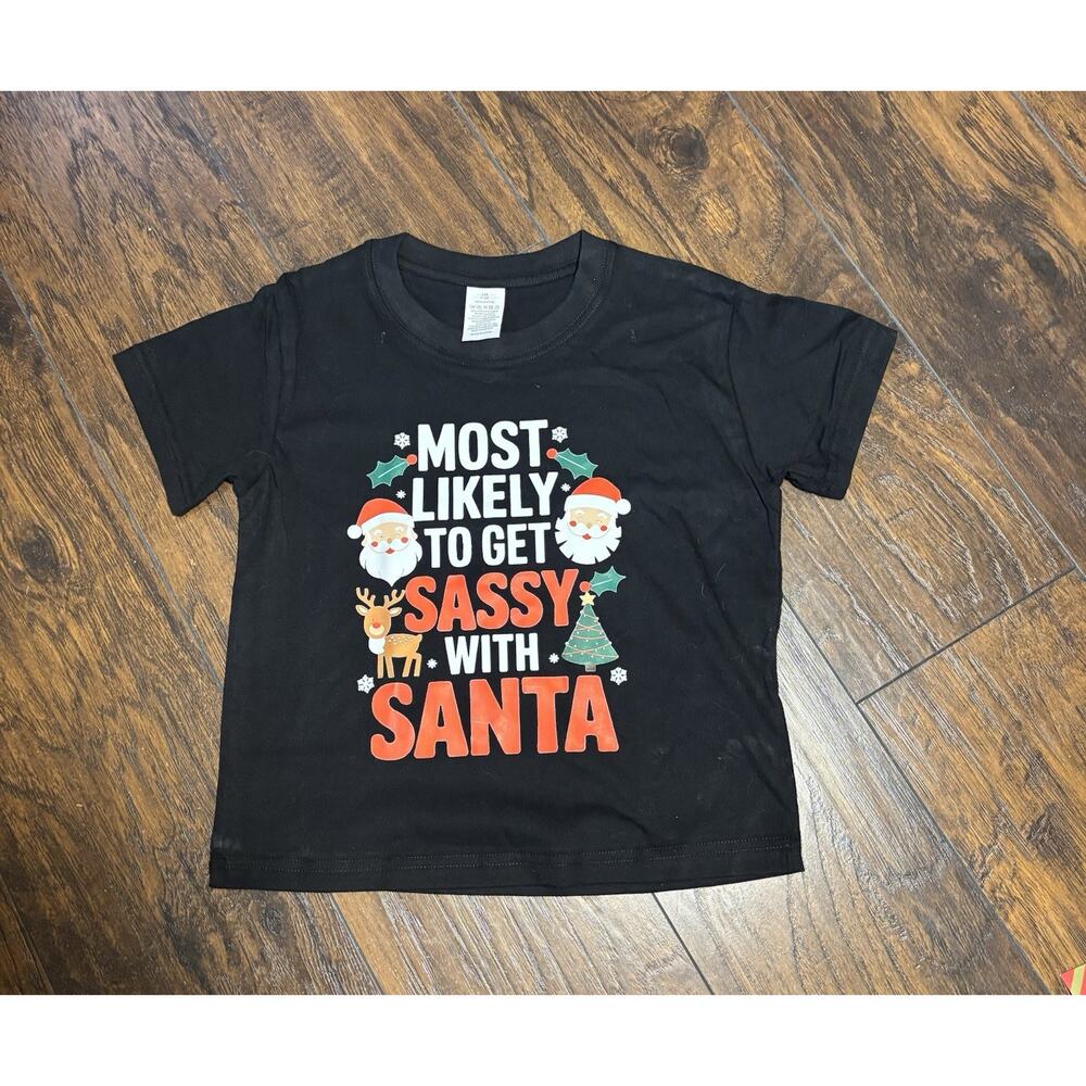 Most Likely To Christmas Matching‎ Family Pajamas Gift Child 7/8 Yr Old Tshirt